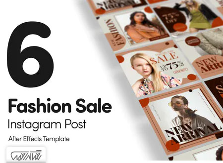 6 پروژه آماده افترافکت پست اینستاگرام فروش محصولات مد و فشن - Fashion Sale Instagram Post